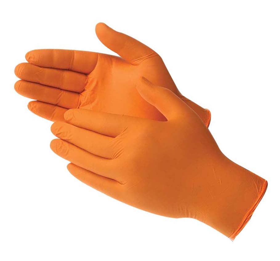 DURASKIN ORANGE POWDER FREE NITRILE - Disposable Gloves